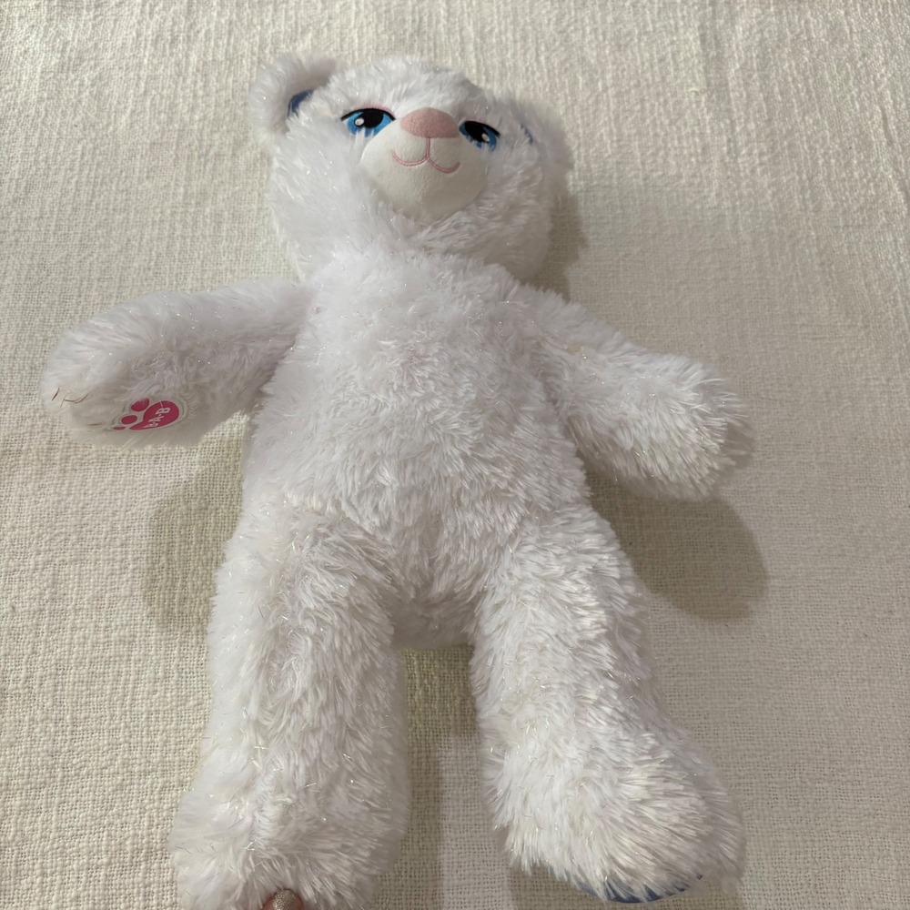 Build A Bear Disney Frozen II Elsa Inspired White Shimmer Plush Teddy Bear